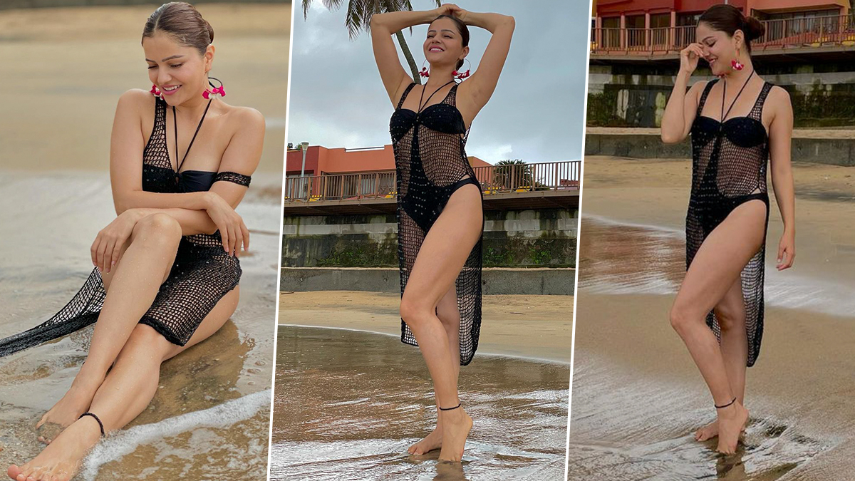 Rubina Dilaik Oozes Oomph In Sexy Black Tiny Bikini With Fishnet Cover-Up,  View Drool-Worthy Pics Of The Diva | ðŸ‘— LatestLY