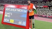 Tokyo Paralympics 2020: I Am Numb with Happiness, Wanted to Cross 70m Mark, Says Gold Medallist Sumit Antil