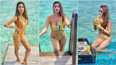 Wowza! Hottie Surbhi Chandna Looks Incredible in This Colourful Cut-Out One-Piece Swimsuit, View Sexy Pics
