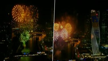 Independence Day 2021 Celebrations: Tricolour Fireworks Feature in Moscow to Mark India's 75th Independence Day On August 15 (Watch Video)