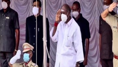 India News | Puducherry Chief Minister N Rangasamy Hoists National Flag in Union Territory