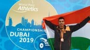 Sports News | Tokyo Paralympics: Nishad Kumar Wins Silver Medal in T46 High Jump Event, Creates Asian Record
