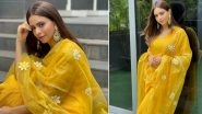 Aamna Sharif&rsquo;s Bright Yellow Ethnic Wear Is a Perfect Traditional Attire For Krishna Janmashtami Celebrations (View Pics)