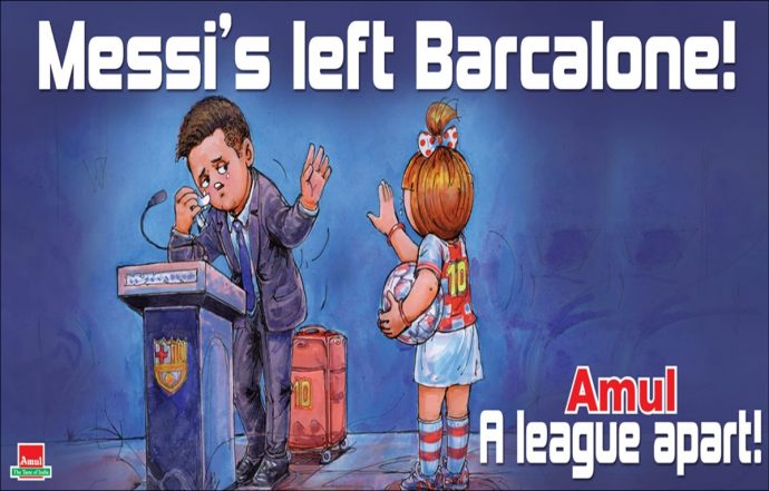 Amul Topical Has Special Caricature for Lionel Messi’s Departure From Barcelona (See Post)