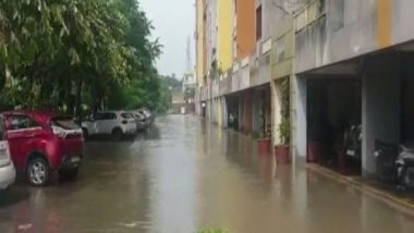 India News | Ghaziabad Residential Colony Gets Inundated in Heavy Rains