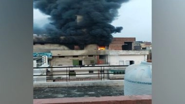 India News | Fire at Plastic Godown in Ludhiana's Field Ganj