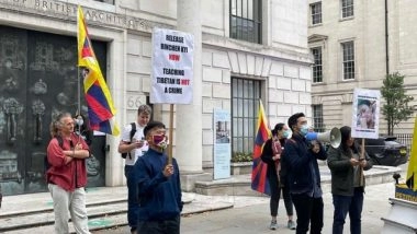 World News | Tibetan Activists Protest Outside China's UK Embassy on International Day of the Disappeared