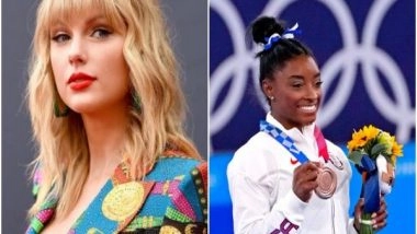 Entertainment News | Taylor Swift, Simone Biles Fangirl over Each Other on Twitter While Celebrating Olympian's Return