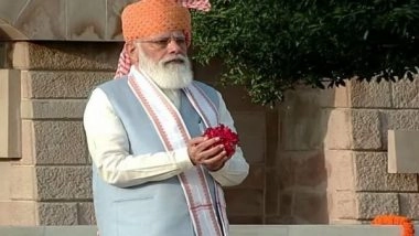 Lifestyle News | I-Day: PM Modi Continues with Flamboyant 'pagadi' Tradition, Sports Kolhapuri Pheta Style Safa with Long Trail