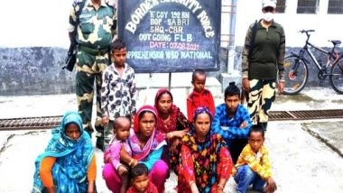 India News | BSF Apprehends 10 Bangladeshi Nationals for Illegally Crossing International Border in Assam