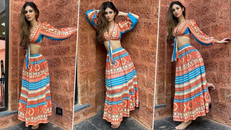 Mouni Roy’s Pretty Printed Crop Top With Easy-Breezy Skirt Is a Perfect Outfit For Your Monsoon Wardrobe, View Latest Instagram Post