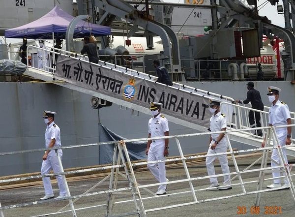 World News | INS Airavat Arrives at Ho Chi Minh City, Vietnam with Covid Relief Supplies