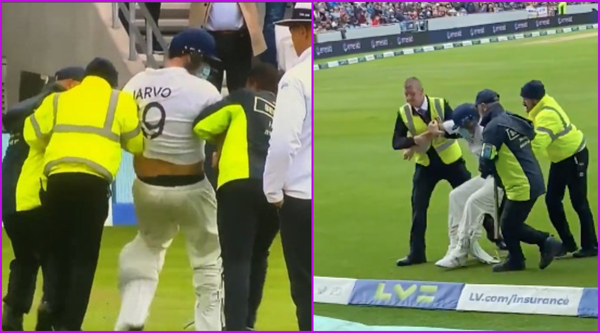 Jarvo 69: Fan with Indian jersey enters playing area at Lord's