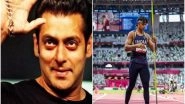 Entertainment News | Salman Khan Congratulates Neeraj Chopra for Winning Gold in Tokyo Olympics