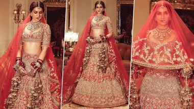 Kriti Sanon Looks Drop-Dead Gorgeous As She Turns Muse For Manish Malhotra’s Latest Bridal Wear Collection, View Stunning Pics