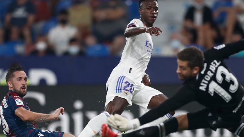 Vinicius Junior Scores a Brace but Levante vs Real Madrid Match Ends with 3-3 Draw in La Liga 2021-22