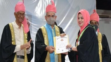 India News | Manoj Sinha Congratulates Kashmir Varsity Girls for Achieving Maximum Gold Medals