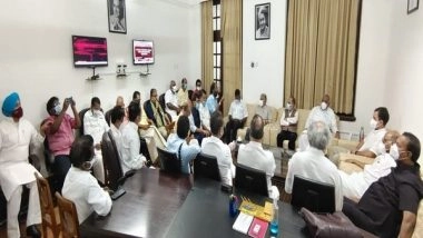 India News | Opposition Leaders Hold Meeting over Alleged Manhandling of Women Members in Rajya Sabha