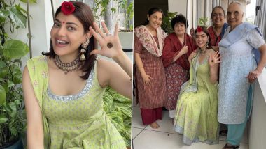 Kajal Aggarwal Enjoys Her First Teej After Marrying Gautam Kitchlu (View Pics)