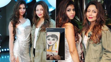 Gauri Khan and Daughter Suhana Khan Try Some 'Therapeutic' Charcoal Artwork