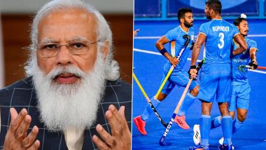 PM Narendra Modi Congratulates India Men's Hockey Team For Tokyo Olympics 2020 Bronze Over Phone Call (Watch Video)