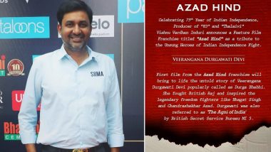 ‘83’ Producer Vishnu Vardhan Induri Announces First Movie Under Patriotic Film Franchise ‘Azad Hind’ on India’s 75th Independence Day (View Post)