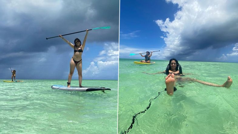 Camila Cabello Soaks Up The Sun While Paddle Boarding In a Skimpy Black Bikini; Says ‘Nothing To Do Nowhere To Be’