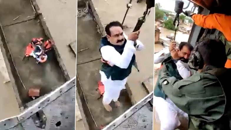 MP Home Minister Airlifted By IAF Helicopter From Flood-Hit Datia District