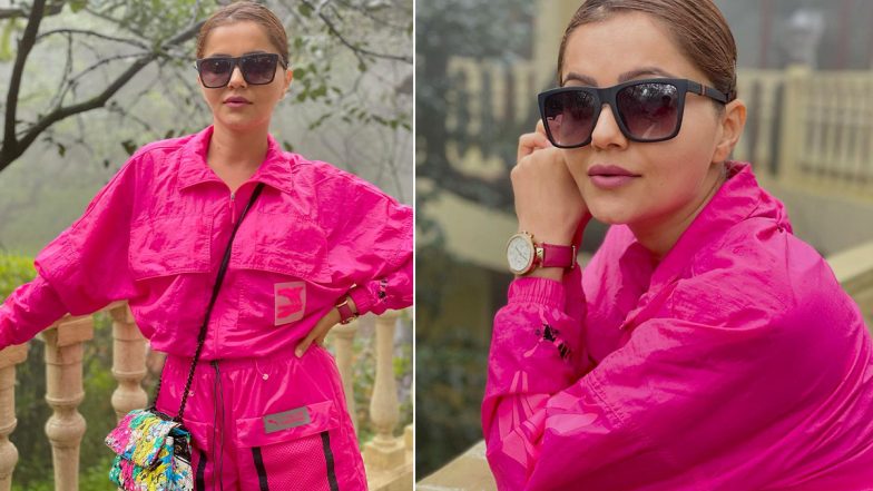 Rubina Dilaik Looks Sporty In a Bright Pink Co-Ord Set, Says ‘Minding My Own Business’ (View Pics)