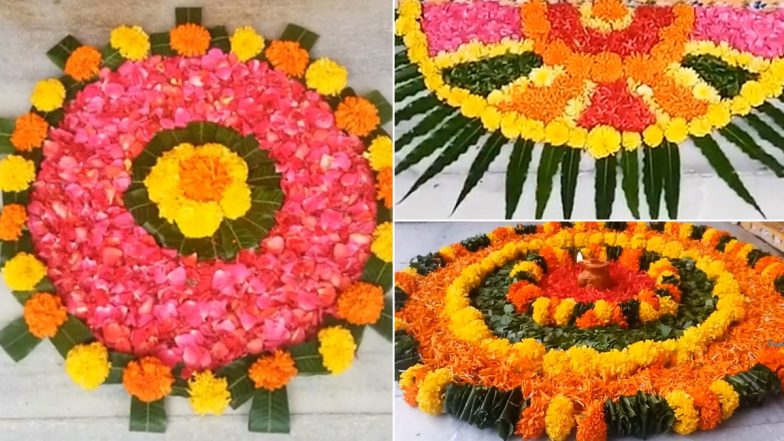 Pin em Rangoli designs flower