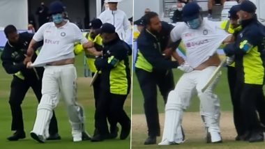 Here’s How Pitch Invader ‘Jarvo 69’ Pretended To Be an Indian Batsman This Time, During Headingley Test vs England (Watch Full Video)