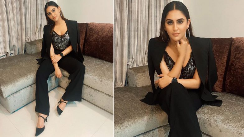 Krystle D’Souza Exudes Boss Lady Vibes In Stylish Black Pantsuit, View Latest Instagram Post