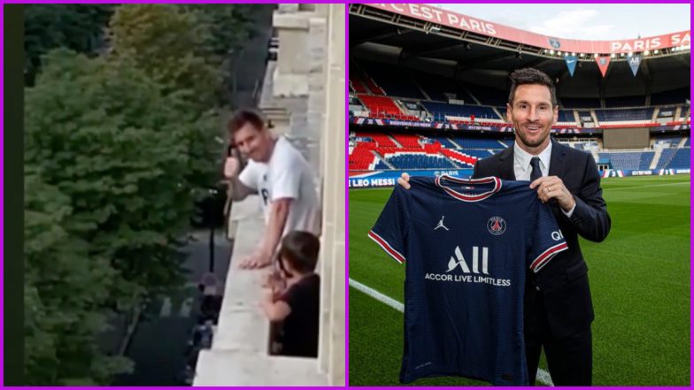 Lionel Messi’s ‘Thumbs Up’ to Malayali Fans After Joining PSG in Paris is Going Viral (Watch Video)