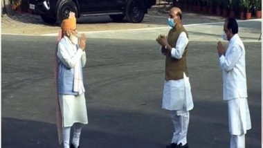 India News | Independence Day: PM Modi Reaches Red Fort, to Address the Nation Shortly