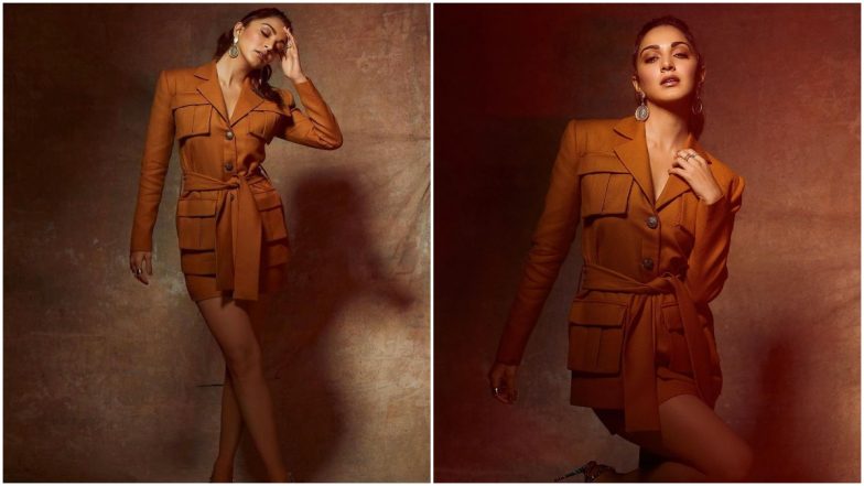 Kiara Advani Gives a Chic Twist to Her Rust Coloured Blazer Dress and We're Smitten