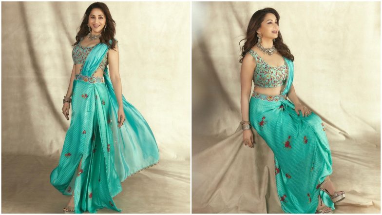 Yo or Hell No? Madhuri Dixit's Unconventional Drape by Punit Balana for  Dance Deewane 3 | ðŸ‘— LatestLY