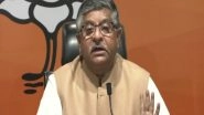 India News | Parliament Only Allowed to Function when It Subserves Interest of Cong Dynasty, Alleges Ravi Shankar Prasad