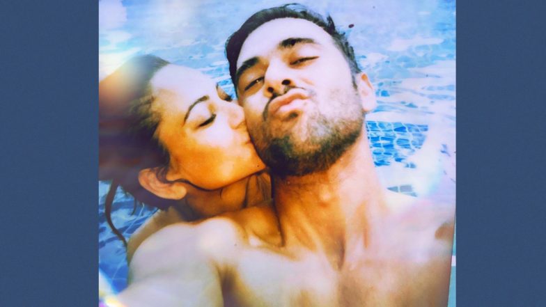 Pulkit Samrat Gets a Kiss From Girlfriend Kriti Kharbanda in Their Latest Pool Picture From Goa!