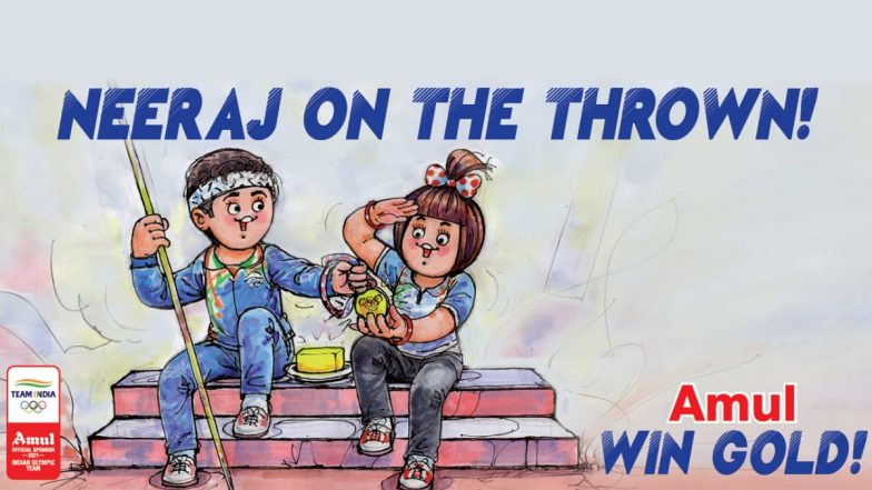 Amul Celebrates Neeraj Chopra’s Tokyo Olympics 2020 Gold Medal Win With New Topical; See Tweet