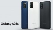 Samsung Galaxy A03s With 5,000mAh Battery Launched in India at Rs 11,499