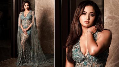 Rashami Desai Is Bold And Beautiful In Gorgeous Green Embroidered Sheer Gown With Plunging Neckline, Shares Pics From Latest Photoshoot