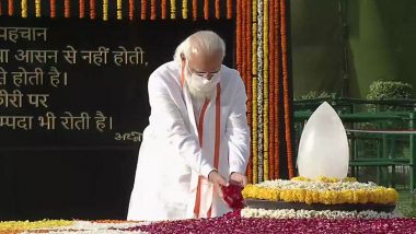 Atal Bihari Vajpayee Death Anniversary: PM Narendra Modi Pays Tribute to Former Prime Minister at 'Sadaiv Atal'