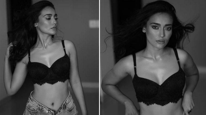 Surbhi Jyoti Looks Absolutely Hot As She Teams Up Pretty Black Bralette With High-Waist Denim Bottom, See Stunning Monochrome Snaps