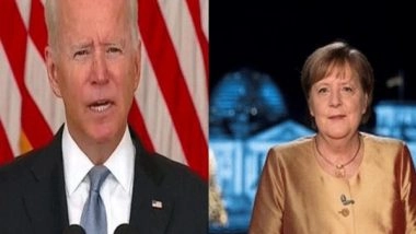 World News | Joe Biden, Angela Merkel Discuss Need for 'close Coordination' on Afghanistan in Phone Call