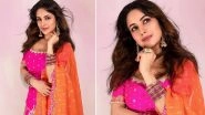 Shehnaaz Gill Rocks Nose Pin but It&rsquo;s Her Pink and Orange Salwar Suit That Leaves Us Dazzled (View Photos)
