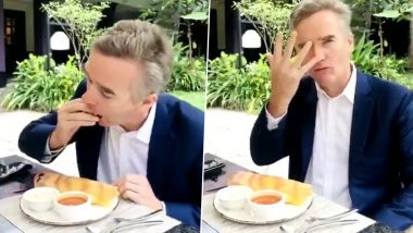 Alex Ellis, British High Commissioner to India, Relishes Dosa, Says 'It Tastes Better With the Hand' (Watch Video)