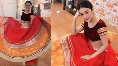 Shehnaaz Gill Grooves To Charlie Puth’s 'We Don’t Talk Anymore' In Beautiful Embroidered Orange Lehenga, Watch Latest Insta Reel