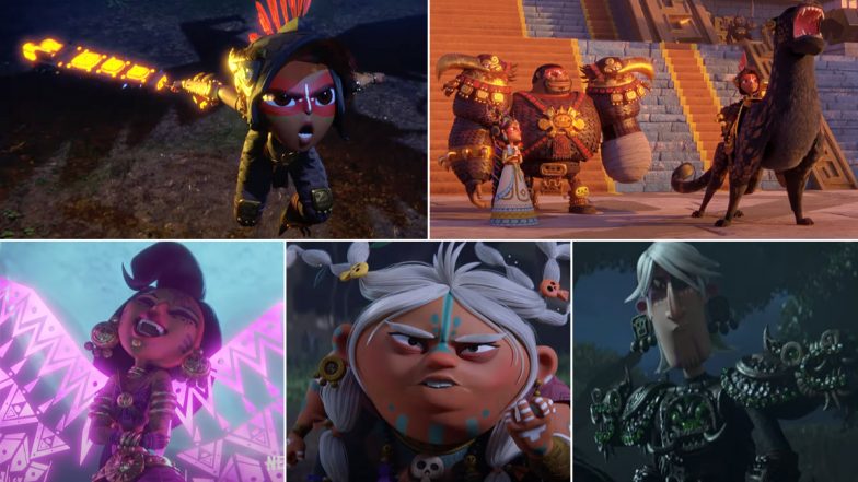 Maya and the Three Teaser: Zoe Saldaña’s Princess Maya Takes On Evil Warriors of the Mythical World in This Animated Netflix Film (Watch Video)