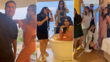 Janhvi Kapoor and Aksa Gang Is Back With Another Hilarious Video, Slips in a Tub While Shooting the Video