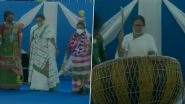Mamata Banerjee Spotted Dancing, Playing Drum at Event Organised To Mark World Tribal Day 2021 in West Bengal&rsquo;s Jhargram (Watch Video)